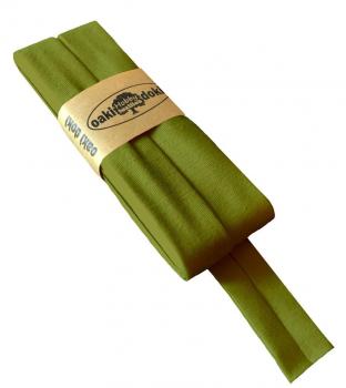 Oaki Doki Jersey Schrägband gefalzt 3m Coupon Olive
